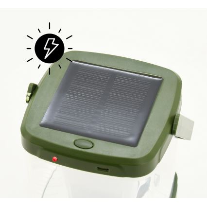 LED Prenosná nabíjacia lampa s lapačom hmyzu LED/3W/1800 mAh zelená