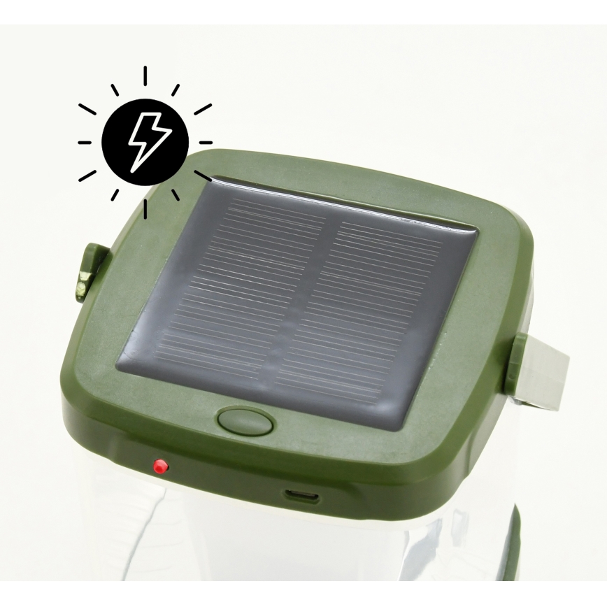 LED Prenosná nabíjacia lampa s lapačom hmyzu LED/3W/1800 mAh zelená