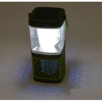 LED Prenosná nabíjacia lampa s lapačom hmyzu LED/3W/1800mAh zelená