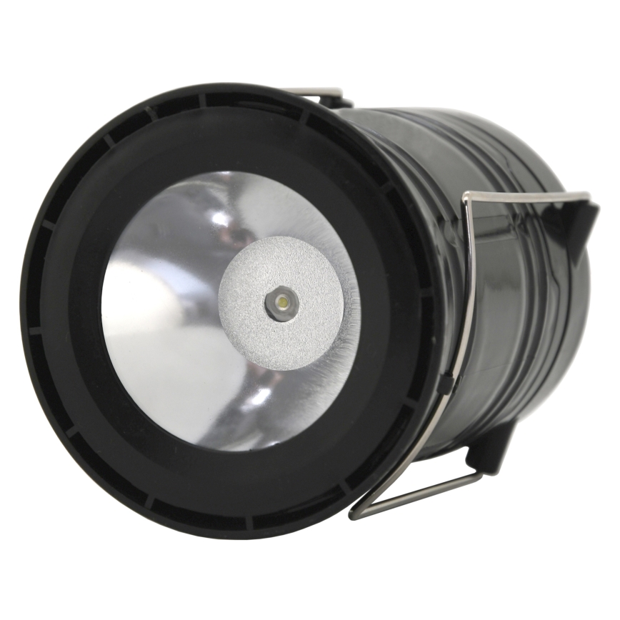 LED Prenosná solárna lampa LED/1200mAh čierna