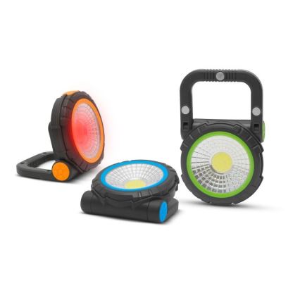 LED Prenosný mini reflektor LED/3W/3xAAA zelená/modrá