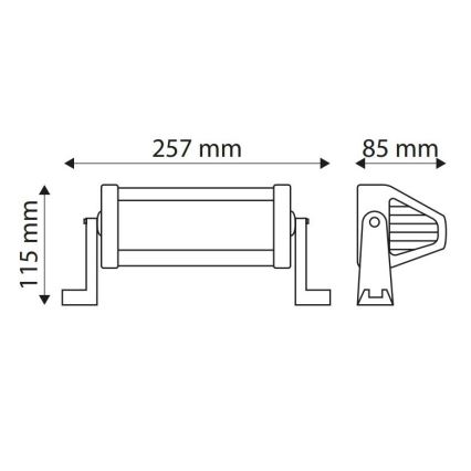 LED Priemyselné svietidlo EPISTAR LED/36W/10-30V IP67 6000K