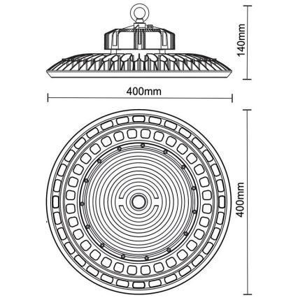 LED Priemyselné svietidlo UFO HIGHBAY LED/200W/230V 5000K IP65
