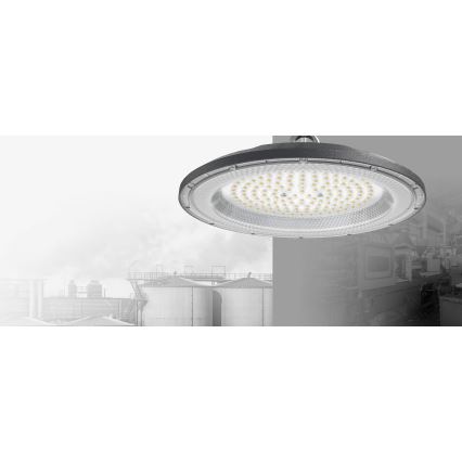 LED Priemyselné technické svietidlo HIGHBAY LED/200W/230V 4500K IP65 šedá