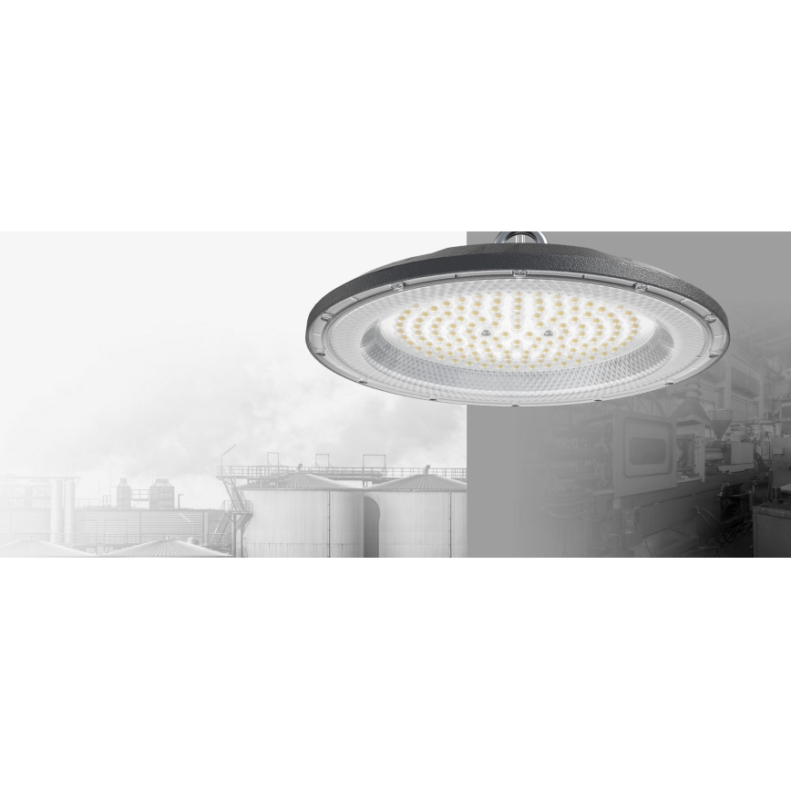 LED Priemyselné technické svietidlo HIGHBAY LED/200W/230V 4500K IP65 šedá