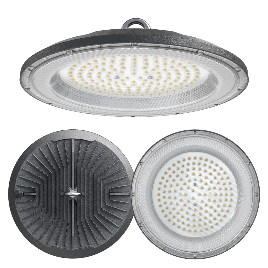 LED Priemyselné technické svietidlo HIGHBAY LED/200W/230V 4500K IP65 šedá