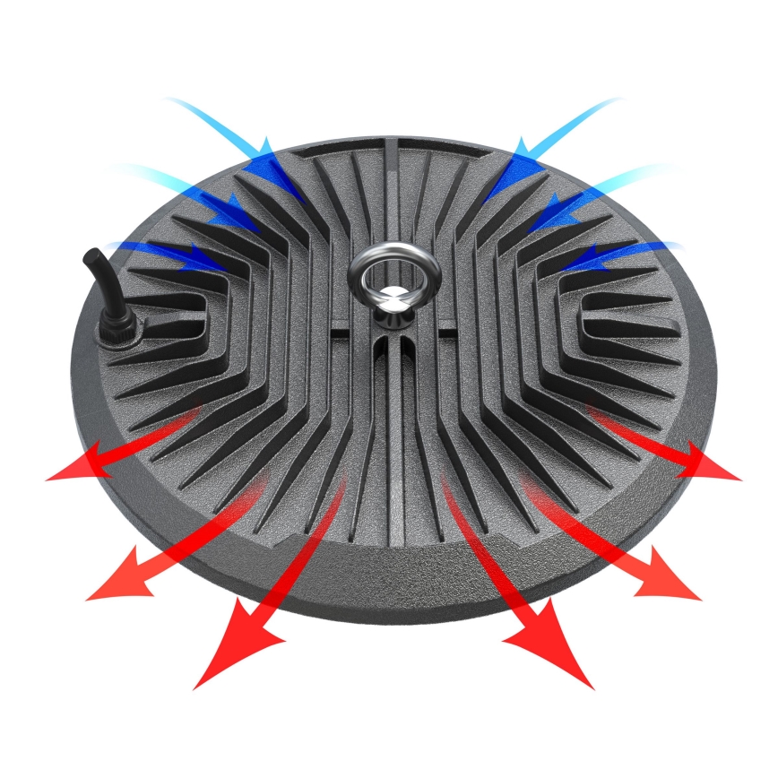 LED Priemyselné technické svietidlo HIGHBAY LED/200W/230V 4500K IP65 šedá