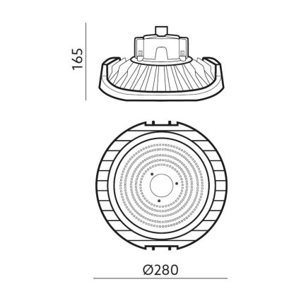 LED Stmievateľné priemyselné technické svietidlo NINA HIGHBAY LED/110W/230V 4000K IP65