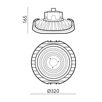 LED Stmievateľné priemyselné technické svietidlo NINA HIGHBAY LED/200W/230V 4000K IP65