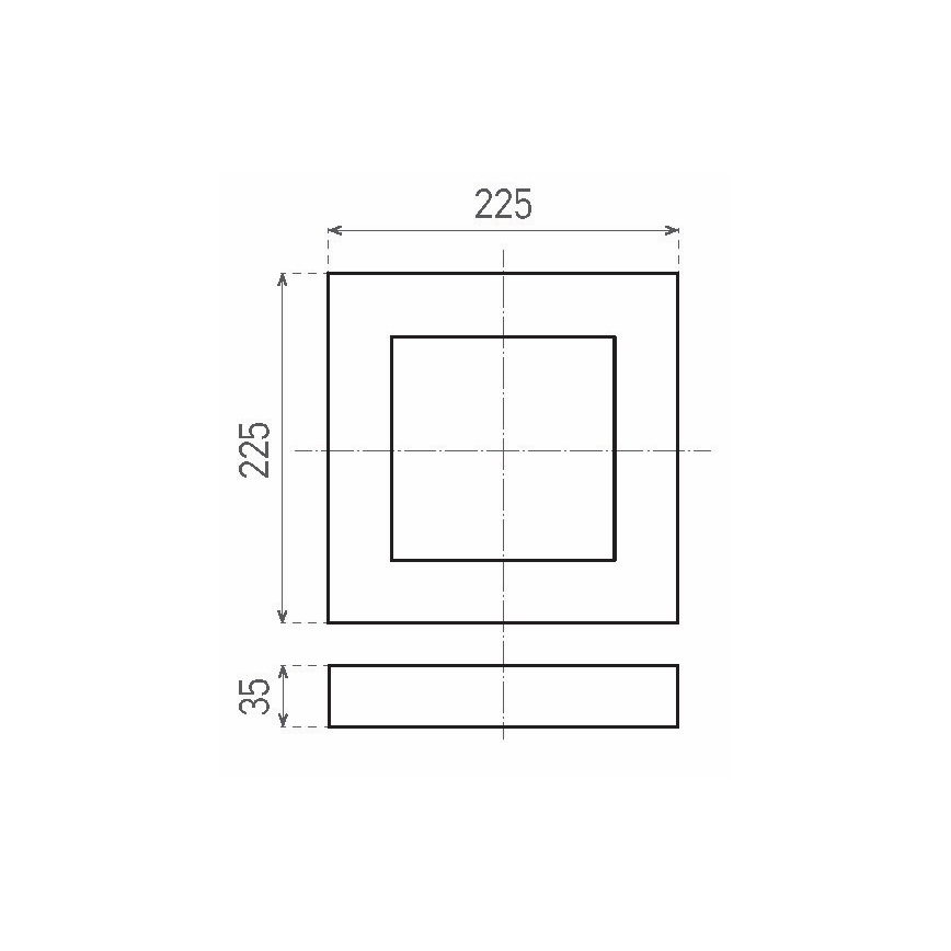 LED prisadené stropné svietidlo FENIX LED/18W/230V 2800K 22,5 cm