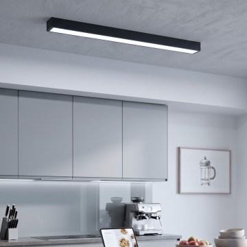 LED prisadené svietidlo/luster na lanku LED/44W/230V 6000K 120 cm čierna