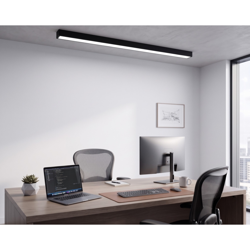 LED prisadené svietidlo/luster na lanku LED/44W/230V 6000K 120 cm čierna