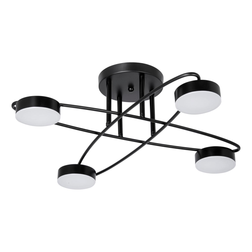 LED Prisadený luster 4xLED/7W/230V 3000-6000K pr. 60 cm čierna