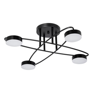 LED Prisadený luster 4xLED/7W/230V čierna