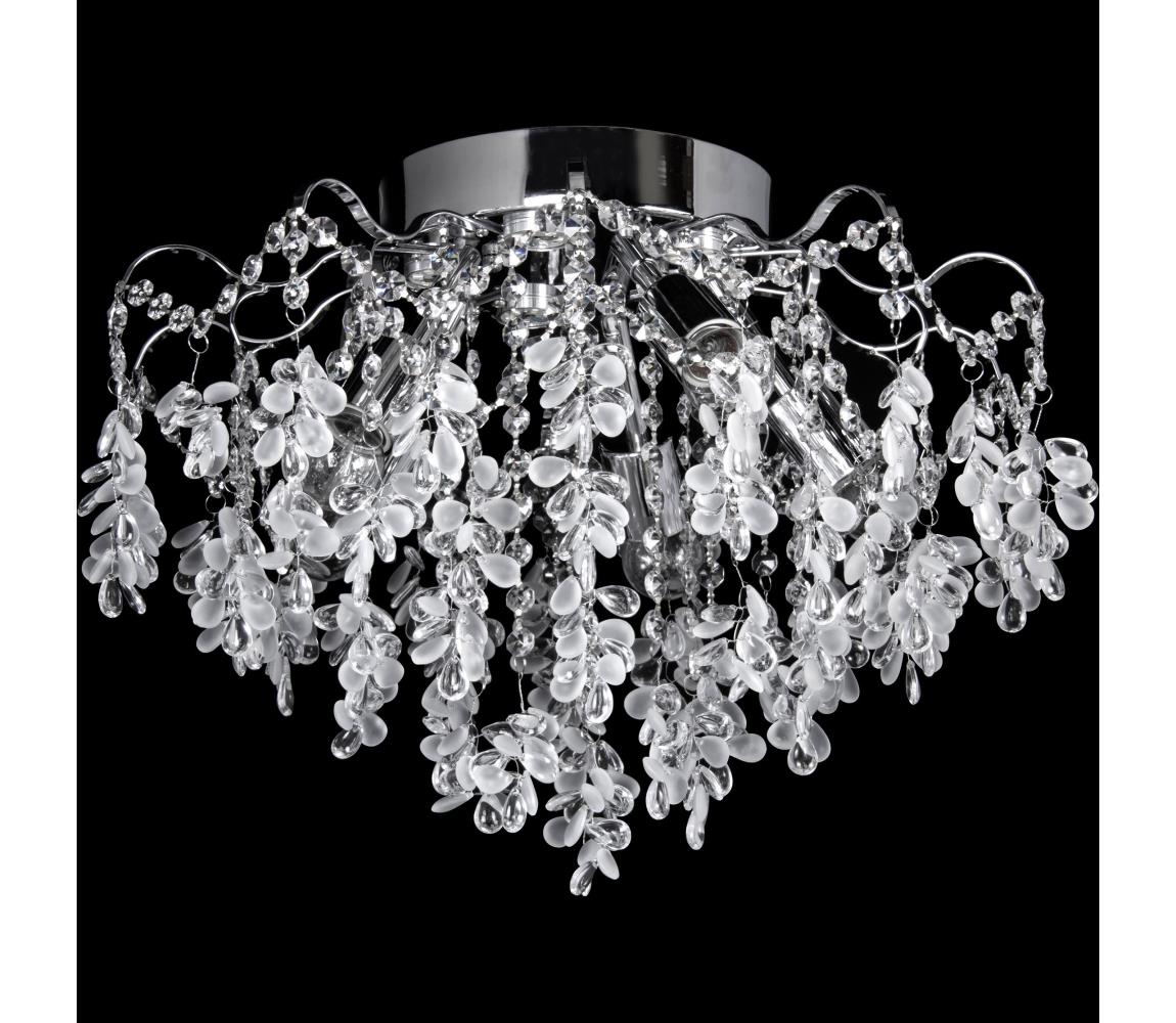 LED Prisadený luster 5xE27/60W/230V + 5xLED/3W pr. 50 cm zlatá