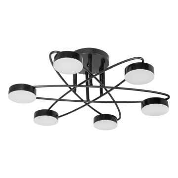 LED Prisadený luster 6xLED/7W/230V čierna