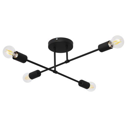 LED Prisadený luster CAMBRIDGE 4xE27/8W/230V čierna