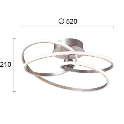 LED Prisadený luster CORT LED/40W/230V strieborný