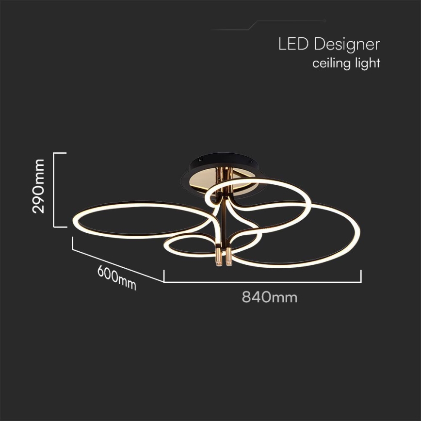 LED Prisadený luster LED/36W/230V 3000K