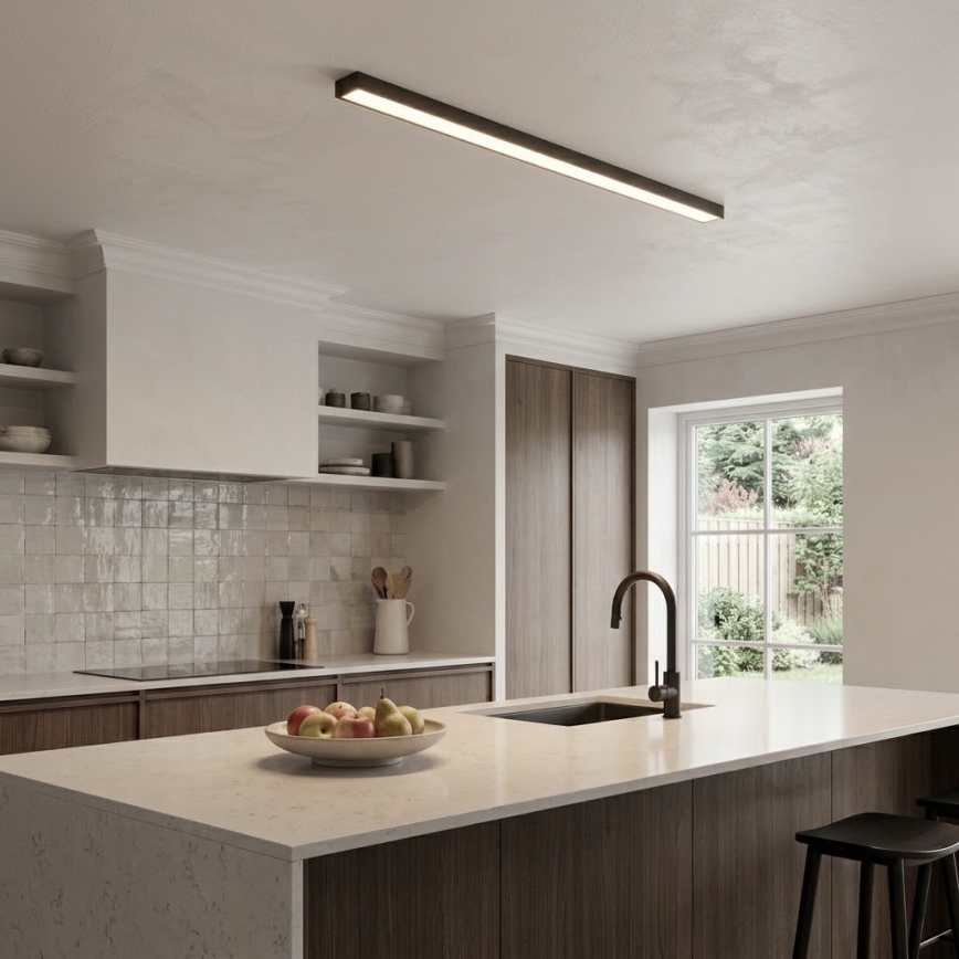 LED Prisadený/luster na lanku LED/44W/230V 4000K 120 cm čierna