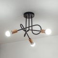 LED prisadený luster OXFORD 3×E27/15W/230V čierny
