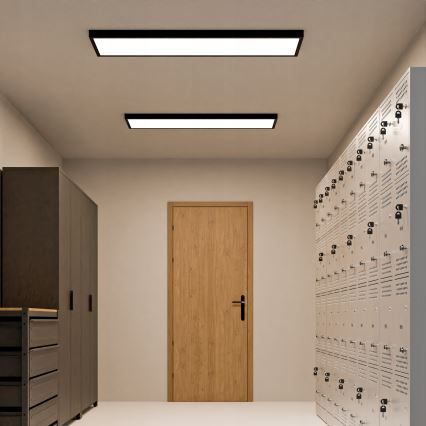 LED prisadený panel LED/60W/230V 30x120 cm čierny