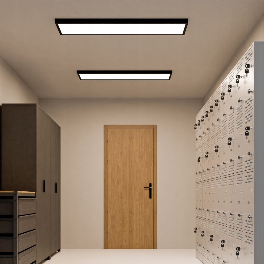 LED prisadený panel LED/60W/230V 30x120 cm čierny