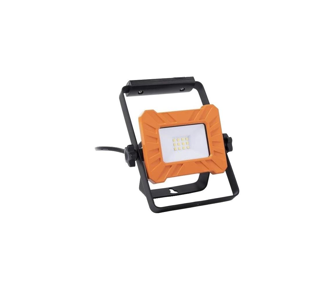 LED reflektor 10 W, 230 V, 6500 K, IP65 — oranžovo-čierny FCL-76003