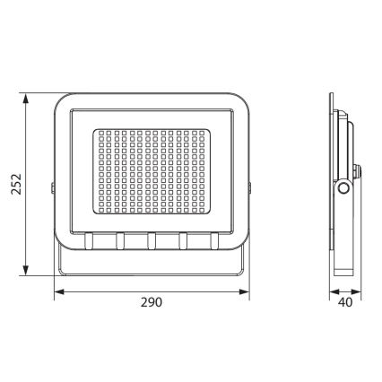 LED Reflektor ALUM 1xLED/100W/230V IP65 4000K