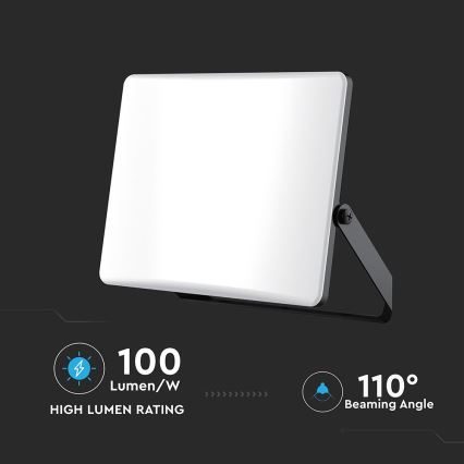 LED Reflektor LED/100W/230V 3000/4000/6500K IP65 čierna