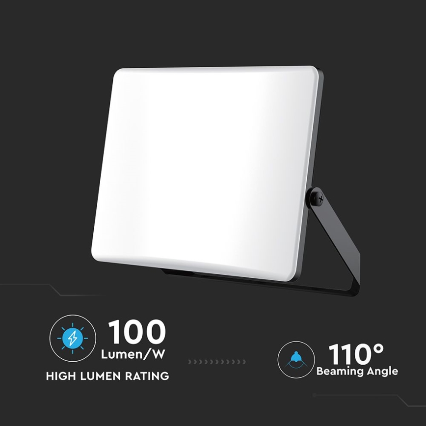 LED Reflektor LED/100W/230V 3000/4000/6500K IP65 čierna