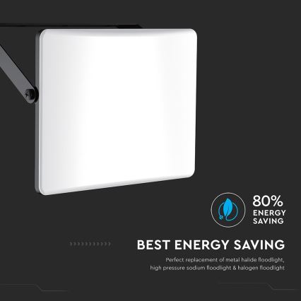 LED Reflektor LED/100W/230V 3000/4000/6500K IP65 čierna