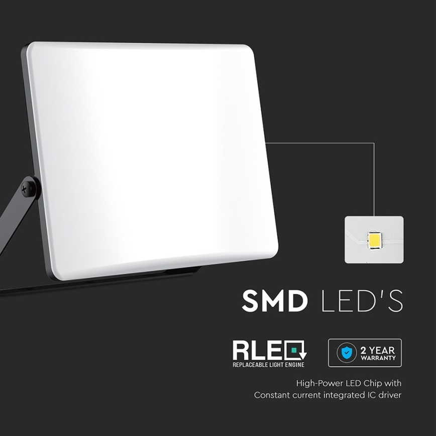 LED Reflektor LED/100W/230V 3000/4000/6500K IP65 čierna