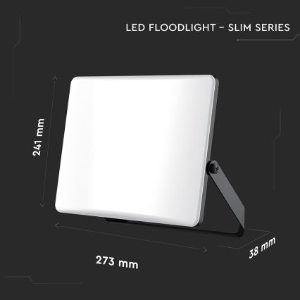 LED Reflektor LED/100W/230V 3000/4000/6500K IP65 čierna