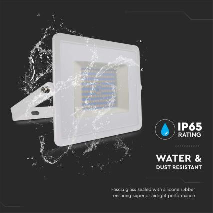 LED Reflektor LED/100W/230V 4000K IP65 biela