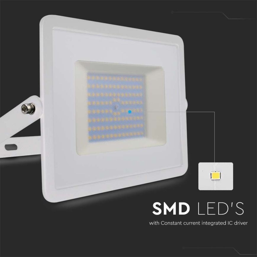 LED Reflektor LED/100W/230V 4000K IP65 biela