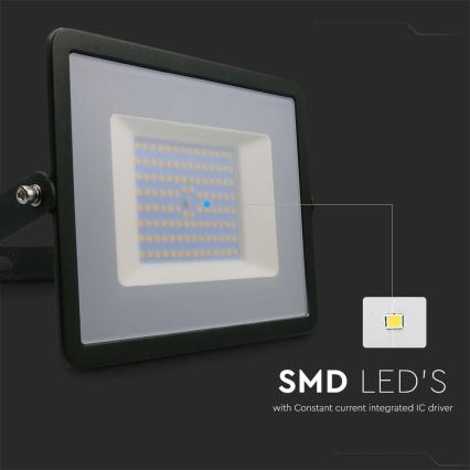 LED Reflektor LED/100W/230V 4000K IP65 čierna