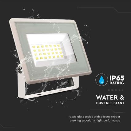 LED Reflektor LED/20W/230V 3000K IP65 biela