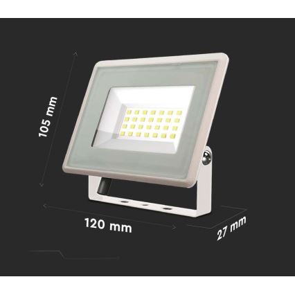 LED Reflektor LED/20W/230V 3000K IP65 biela