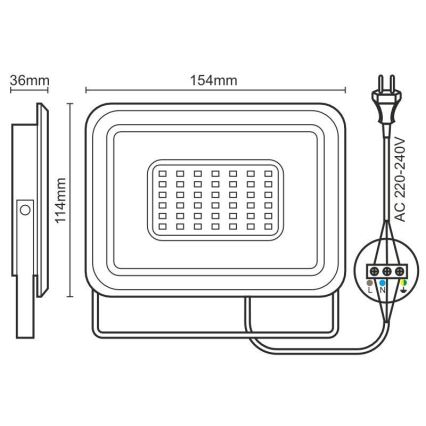 LED Reflektor LED/30W/230V 4000K IP65