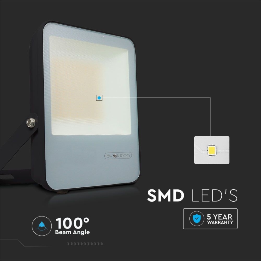 LED Reflektor LED/30W/230V 6400K IP65 čierna