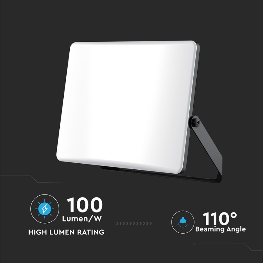 LED Reflektor LED/50W/230V 3000/4000/6500K IP65 čierna