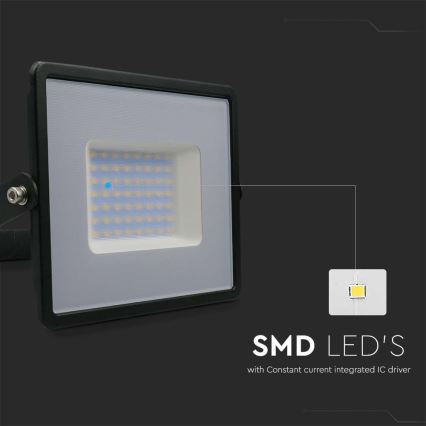 LED Reflektor LED/50W/230V 4000K IP65 čierna