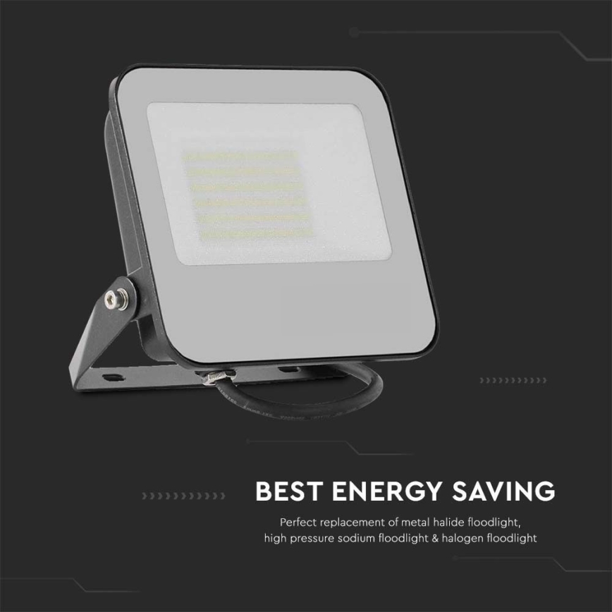 LED Reflektor LED/50W/230V 4000K IP65 čierna