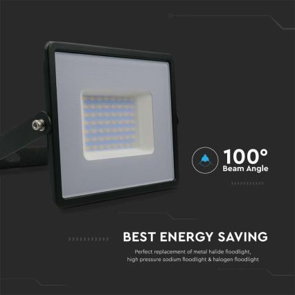 LED Reflektor LED/50W/230V 6500K IP65 čierna