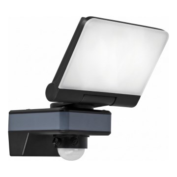 LED reflektor s pohybovým a súmrakovým senzorom LED/24W/230V 4200K IP54 čierna