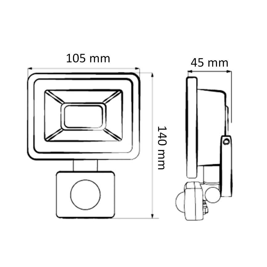 LED reflektor s pohybovým senzorom LED/20W/230V IP65