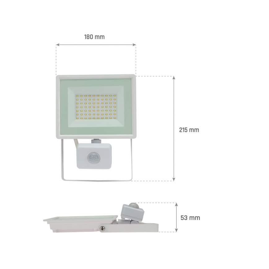 LED reflektor s pohybovým senzorom NOCTIS LUX 3 LED/50W/230V 4000K IP44 biely