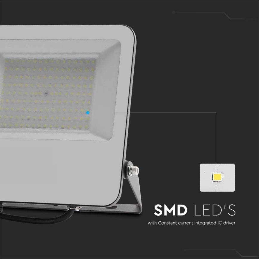LED Reflektor SAMSUNG CHIP LED/100W/230V 4000K IP65 čierna