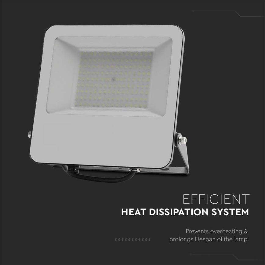 LED Reflektor SAMSUNG CHIP LED/100W/230V 4000K IP65 čierna